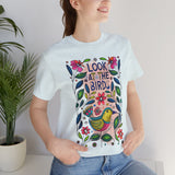 Look at the Birds Floral Design T-Shirt