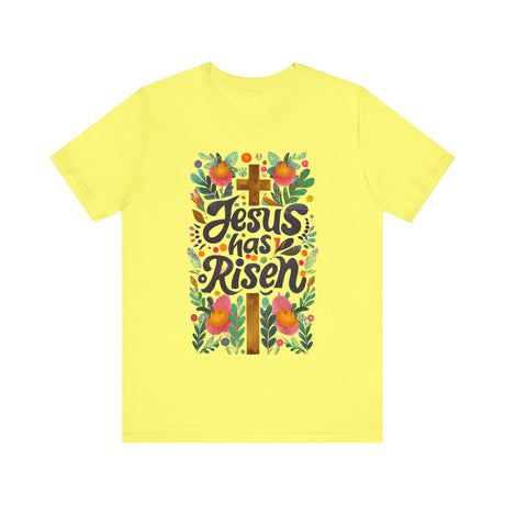 Jesus Has Risen Floral Cross T-Shirt